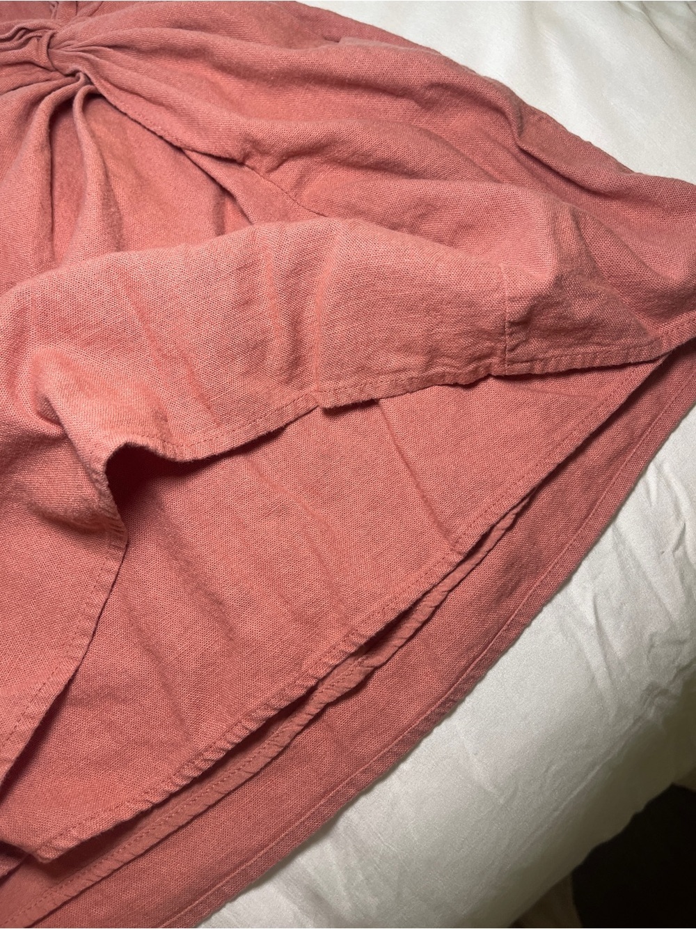 Abercrombie & Fitch Women's Wrap Mini Skirt Rust Coral Side Zip Size XS | - Picture 8 of 11